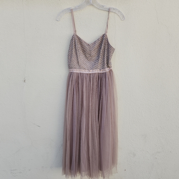 Needle & Thread Copellia Embellished Ballet Tulle Dress in Dust Lilac - Picture 3 of 10